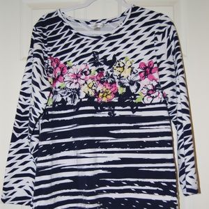 Long-sleeved floral top